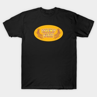 Lucky Fish Yellow Oval T-Shirt